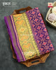 Traditional Buttonful Design Purple Single Ikat Rajkot Patola Saree