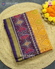 Traditional Panchanda Purple Mustard Single Ikat Rajkot Patola Saree