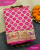 Exclusive Raja Rani Palav Pure Georgette Banarasi Bandhani Saree