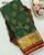 Traditional Panchanda Design Red and Green Single Ikat Rajkot Patola Saree