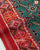 Traditional Manekchowk Design Red and Rama Green Ikat Rajkot Patola Saree