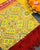 Traditional Manekchowk Design Red Yellow Ikat Rajkot Patola Dupatta