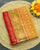 Traditional Buttonful Design Red and Mustard Single Ikat Rajkot Patola Saree