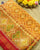 Traditional Buttonful Design Red and Mustard Single Ikat Rajkot Patola Saree