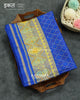 Traditional Sakali Design Blue Single Ikat Rajkot Patola Saree