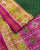 Traditional Sakali Bhat Pink and Green Single Ikat Rajkot Patola Saree