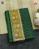 Traditional Sakali Design Green Single Ikat Rajkot Patola Saree