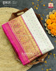 Traditional Sakali Design Pink and White Single Ikat Rajkot Patola Saree