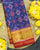 Exclusive Star Design Red and Blue Single Ikat Rajkot Patola Saree